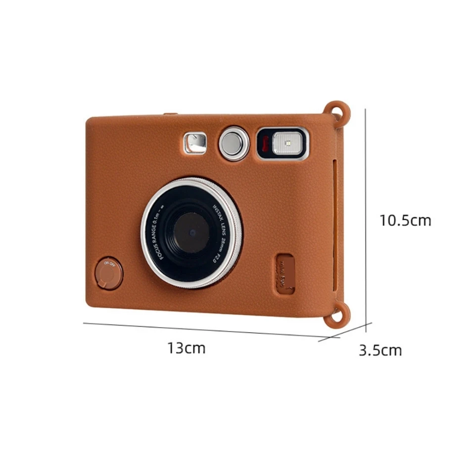 Pre instax mini evo fotoaparát silikónové puzdro na rozbíjanie ochrany jednoduchej plnej farby