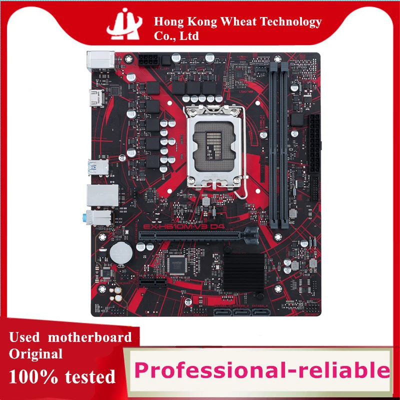 Pre Intel H610 ex-H610M-V3 D4 H610M-V3, použitá originálna LGA 1700 LGA1700 DDR4 64 GB USB3.0 SATA3 Desktop HEACBOARD
