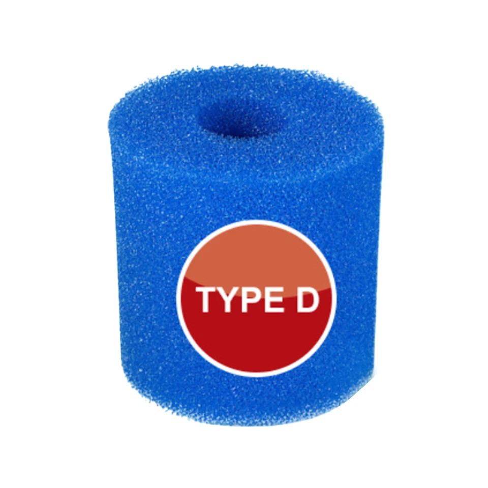 Pre Intex typ I/II/VI/D umývateľný bazén Filter Filter Špongie opakovane použiteľná penová čistiaca vaňa filter