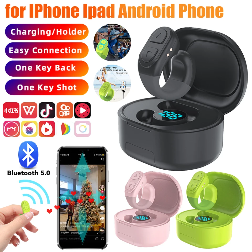 Pre iOS ringing ring pre Tik Tok Ring s aplikáciou Stand Kindle App pre digitálne riadenie iOS pre digitálne nabíjanie pre iPhone-iPad