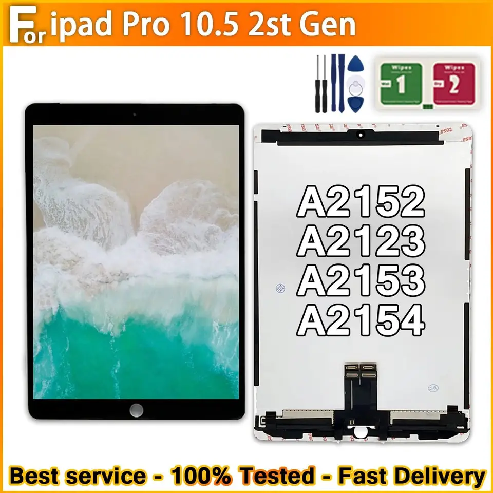 Pre iPad Air 3 Pro 10.5 2. Gen 2019 A2123 A2152 A2153 A2154 LCD DISPLETNÝ DIGITICKÝ DIGITIZER DIGITIZER 100% Test