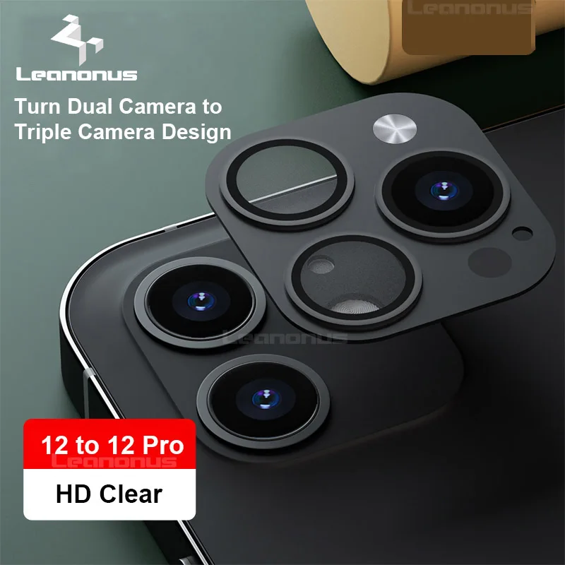 Pre iPhone 12 xs Max až 12 Pro Lens Metal + Temperovaný sklenený filmový objektív pre iPhone 11 XS až 12 Pro 12 až 12 Pro I12 I11 objektív