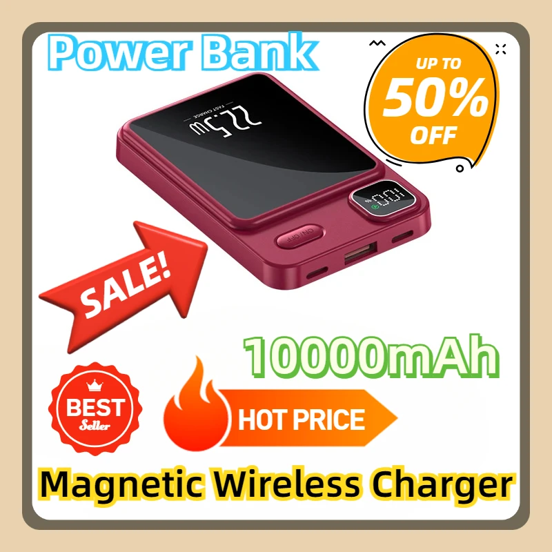 Pre iPhone 15 14 13 12 12 Samsung S23 Huawei Xiaomi Powerbank 15W Magnetic Wireless Power Bank 10000MAH 22,5 W rýchle nabíjanie