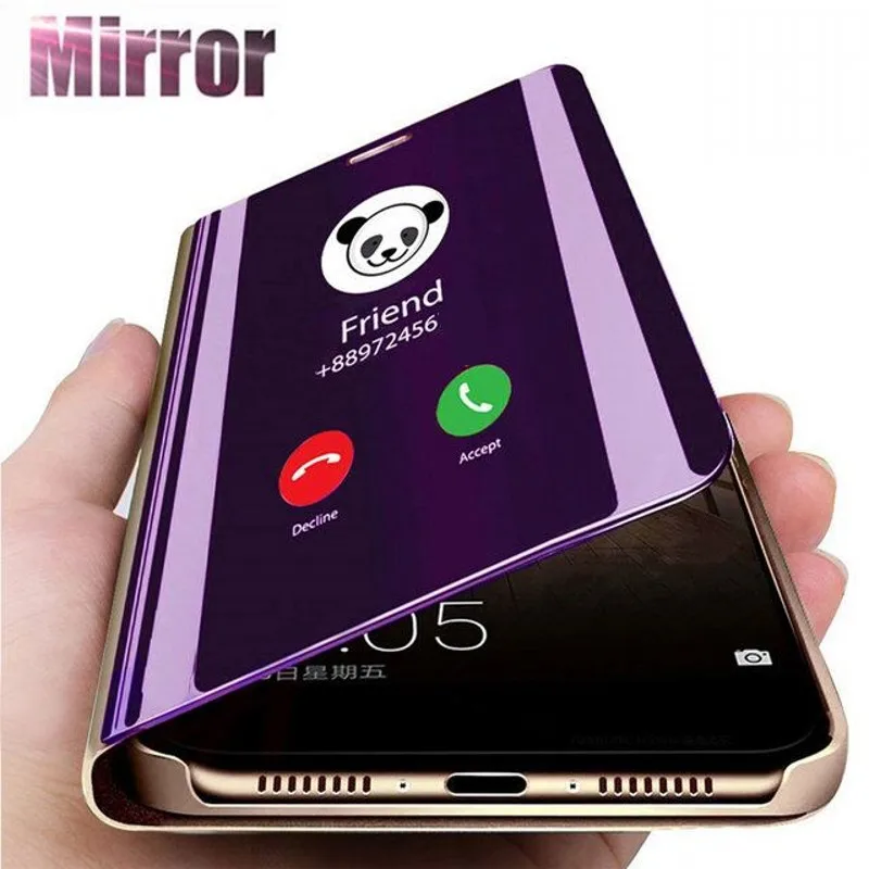 Pre iPhone 15 Pro Max Case Smart View Mirror Leather Flip Funda iPhone15 plus iPhone15Pro 15Pro Cover Magnetic Book Stand Coque