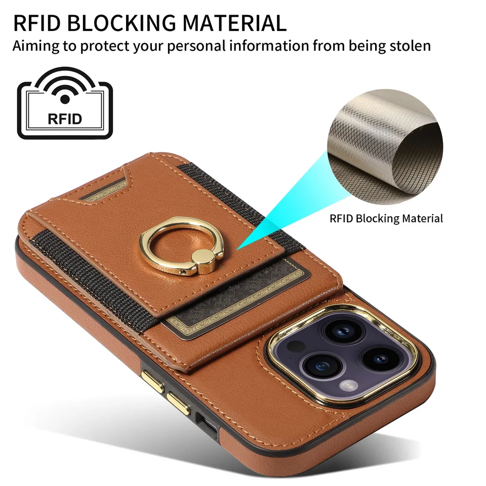 Pre iPhone 16Pro max 15 14 13 11 11 7 8 xs Max xr SE zadný kryt kožené kožené puzdro držiak na kartón Phone Ring Base