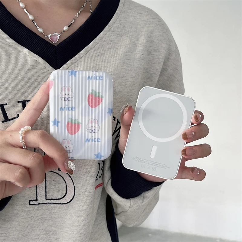 Pre iPhone Powerbank puzdro externá batéria proti nárazu bezdrôtového nárazníka bezdrôtového magnetického batérie Ochranný kryt silikónového puzdra mäkké puzdro