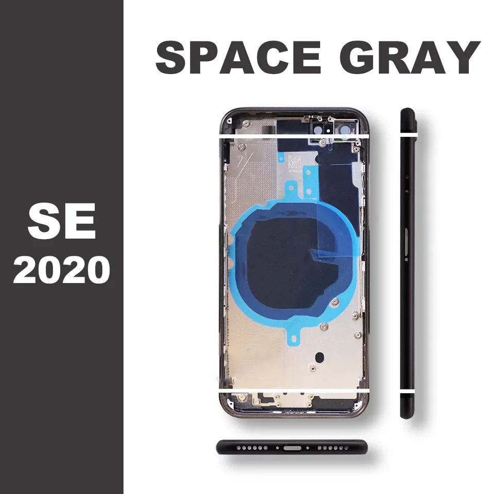 Pre iPhone SE3 2022 kryt krytu krytu batérie zadných dverí podvozok stredný ráme