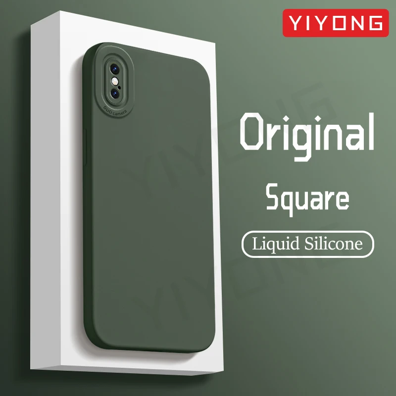 Pre iPhonex puzdro Yiyong Original Soft Liquid Silikone Cover pre iPhone x xr xs max 10 7 8 plus SE 2 3 SE2 iPhone10 Puzdro