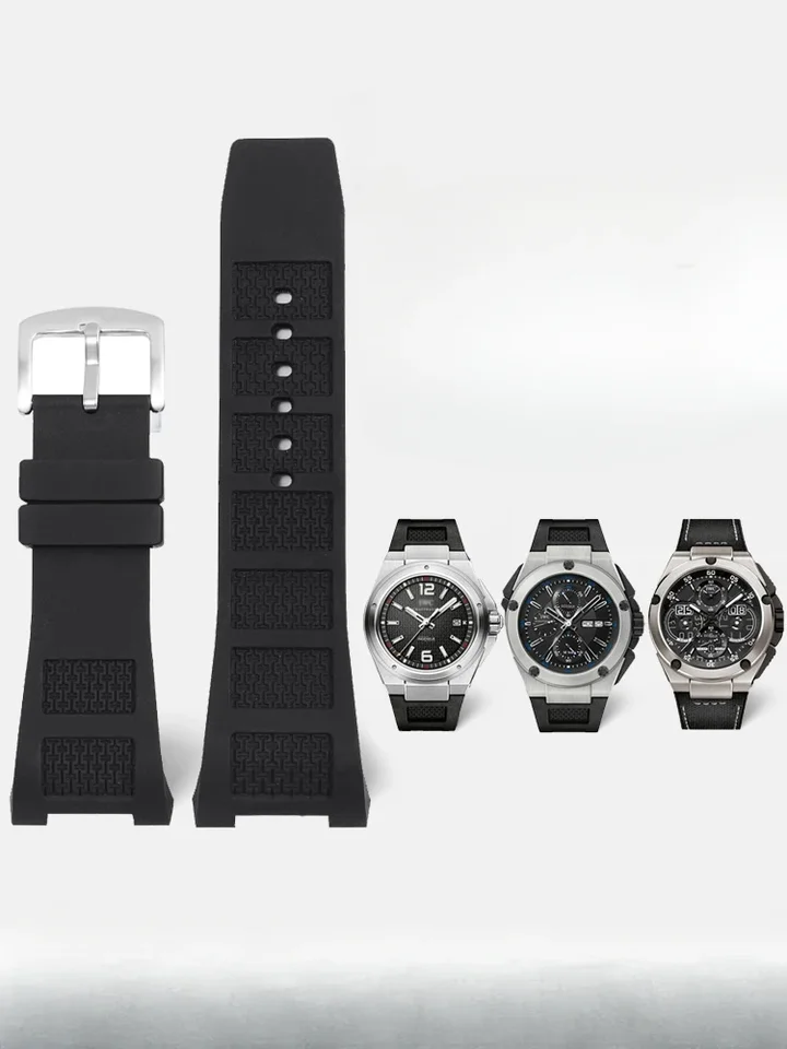 Pre IWC Silikónové konkávne rozhranie mužov s inžinierom nástroja WatchBand IW323602 IW376501 IW322503 30x16mm