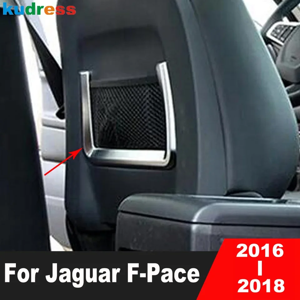Pre Jaguar F-Pace 2016 2017 2018 2018 Matte Car Zadné sedadlá chrbát Čistý vreckový rámec Tin