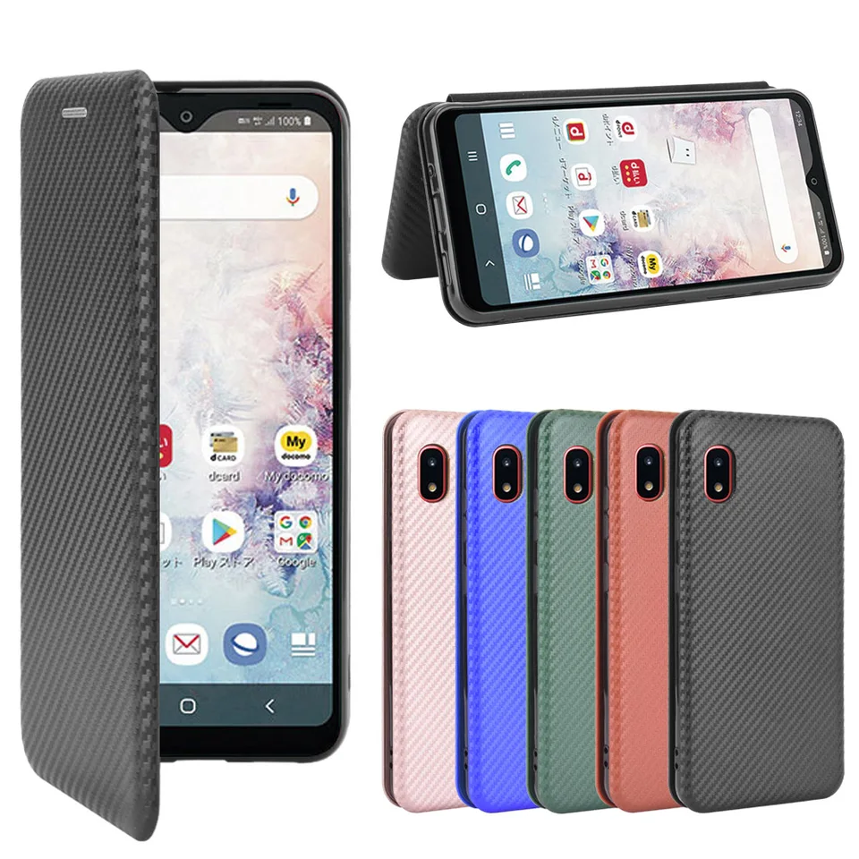Pre japonskú verziu Samsung Galaxy A20 Japonská verzia SC-02M puzdro na kožu z uhlíkových vlákien pre kryt puzdra Samsung Galaxy A20 SCV46