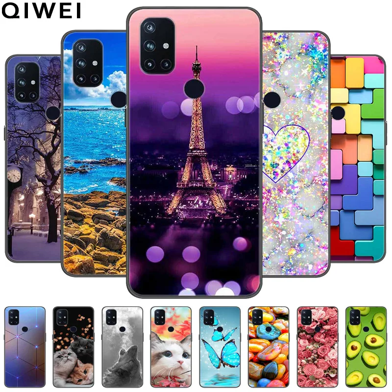 Pre jeden plus Nord N10 / N100 Luxusný silikónový mäkký nárazník TPU pre OnePlus Nord N10 5G N 10 Cover telefónu Ochranná kapusta s škrupinou Capa