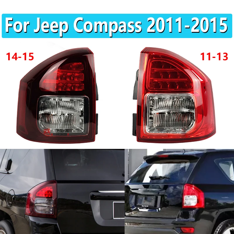 Pre Jeep Compass 2011 2012 2013 2014 2015 2015 Zadné zadné svetlo zadného nárazníka Svetlo zadné brzdové lampa Turn Signal Signal Varovanie auta
