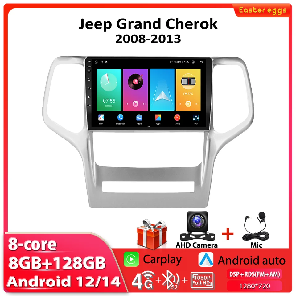 Pre Jeep Grand Cherok 2008-2013 Android Car Radio CarPlay Multimedia Player GPS navigačné stereofónne video CarPlay Autoradio 9 palcov