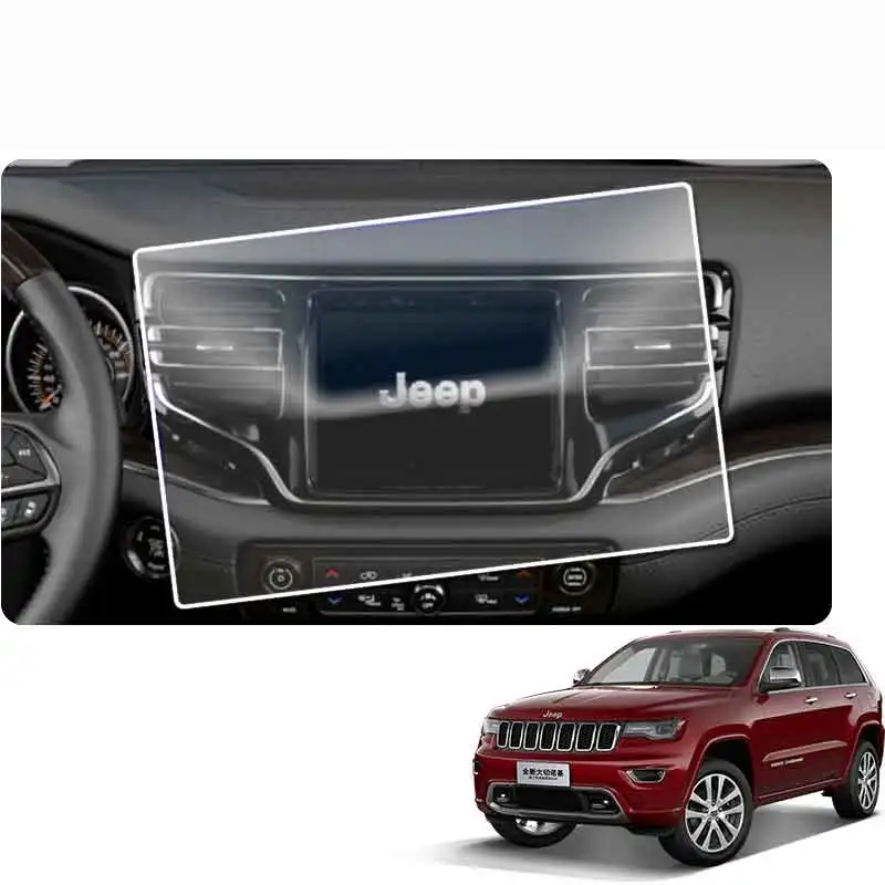Pre Jeep Grand Cherokee SRT Compass 2017 2018 8,4 palca GPS navigačné obrazovky Temperované sklo Glass Ochranné filmové vozidlo Interiérový nálepka