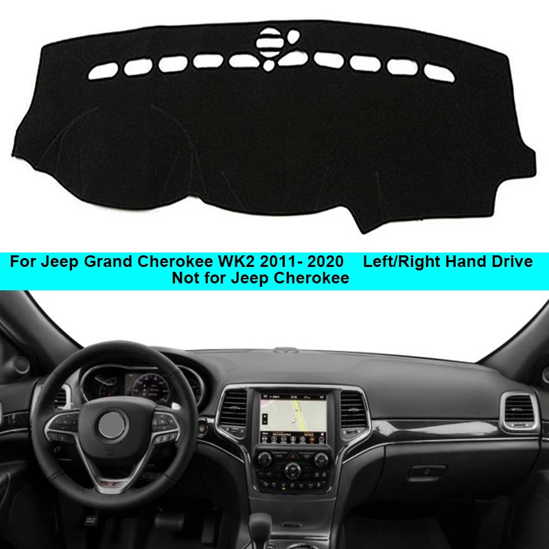Pre Jeep Grand Cherokee WK2 2011 - 2020 LHD RHD 2 vrstvy automobilového panela Cover koberec koberec koberec tieň koberec Dashmat Pad Protector
