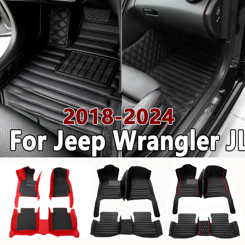 Pre Jeep Wrangler JL 4 Door 2024 2023 2022 2021 2020 2019 2018 2018 podlahové podlahy Matky koberec kryt auto interiérové ​​príslušenstvo Výrobky