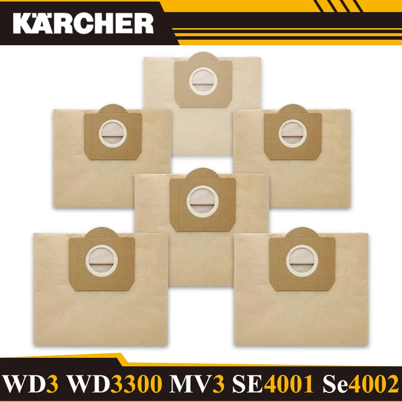 Pre Karcher WD3 Premium WD3 959-130 RB88 RU100 RU101 A2204 A2656 Vákuový čistič zametací prachový vrecko Náhradné diely náhradné diely náhradné diely