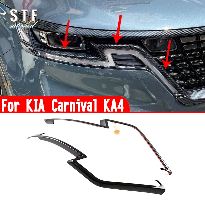 Pre karneval Kia KA4 2021 2022 2023 Automobilové príslušenstvo ABS Svetlometový kryt obkladov obloženie lišta na nálepky na dekoráciu