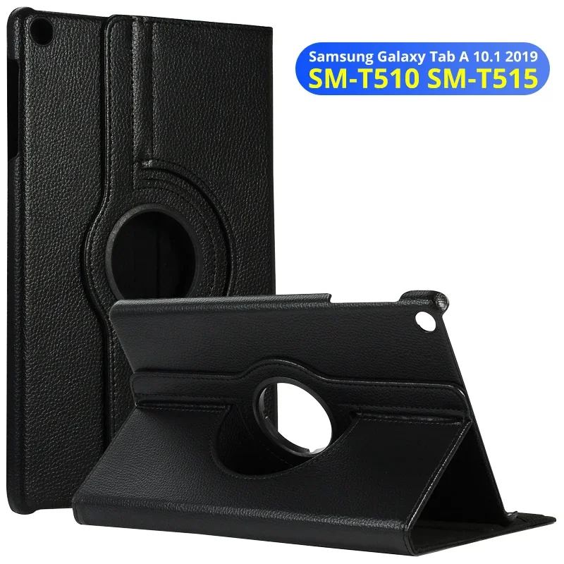 Pre kartu Samsung Galaxy A Case 10.1 2019 SM-T510 SM-T515 Rotačný stojan pre kartu Samsung Galaxy A SM-T510 Prípad tableta fonda tableta SM-T510