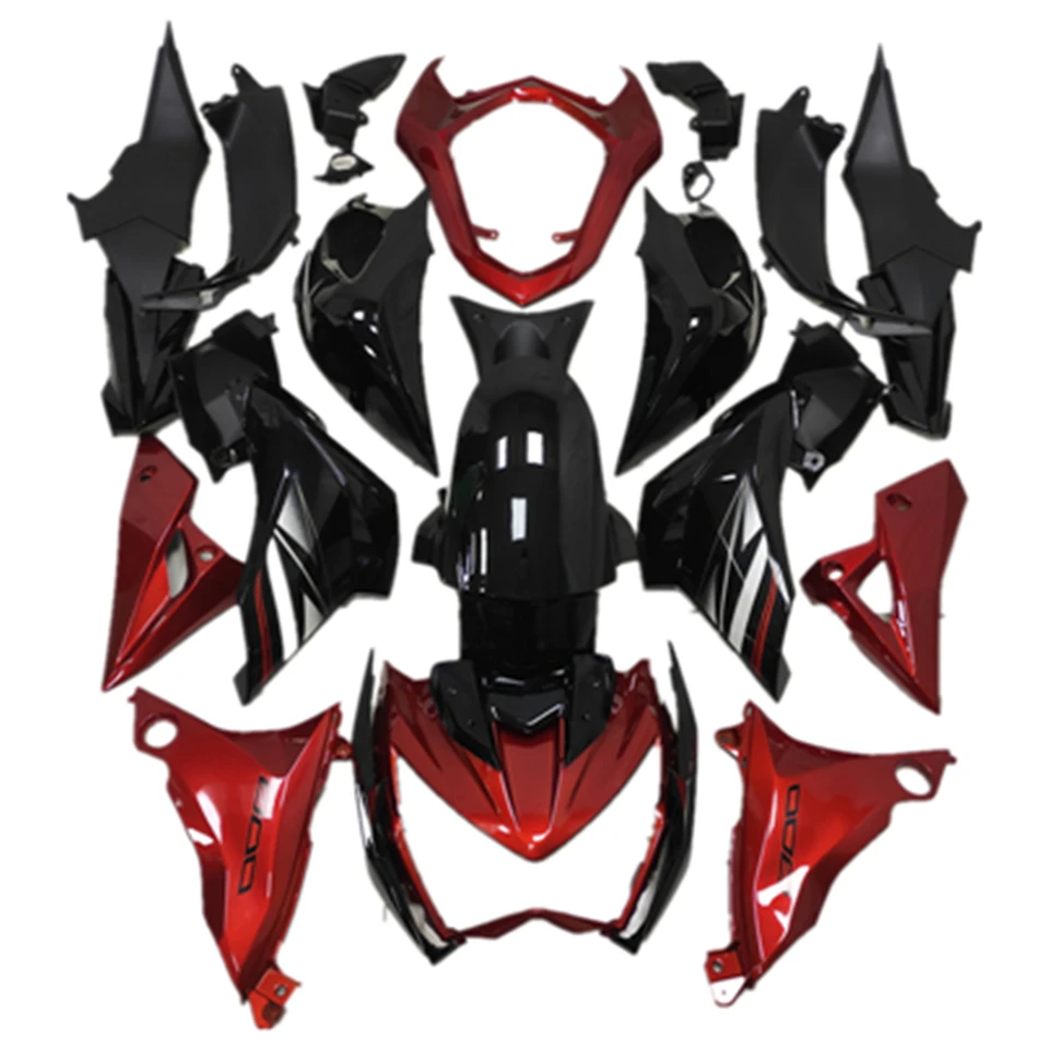 Pre kawasaki Full Fairing Kit Z800 2013 2014 2015 2016 Bodywork Cowling Bright Black and Red Gradient Style