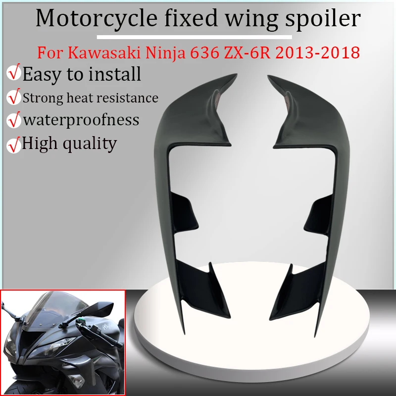 Pre Kawasaki Ninja 636 ZX-6R ZX-636 2013-2018 SPOiler s pevným krídlom motocyklov, aerodynamické krídlo, fixné krídlo, bočný spojler