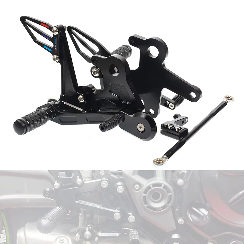 Pre Kawasaki Ninja 650 Z650 2017-2023 Motocykel spätný chod Footpeg Footpeg Nastaviteľný hliník