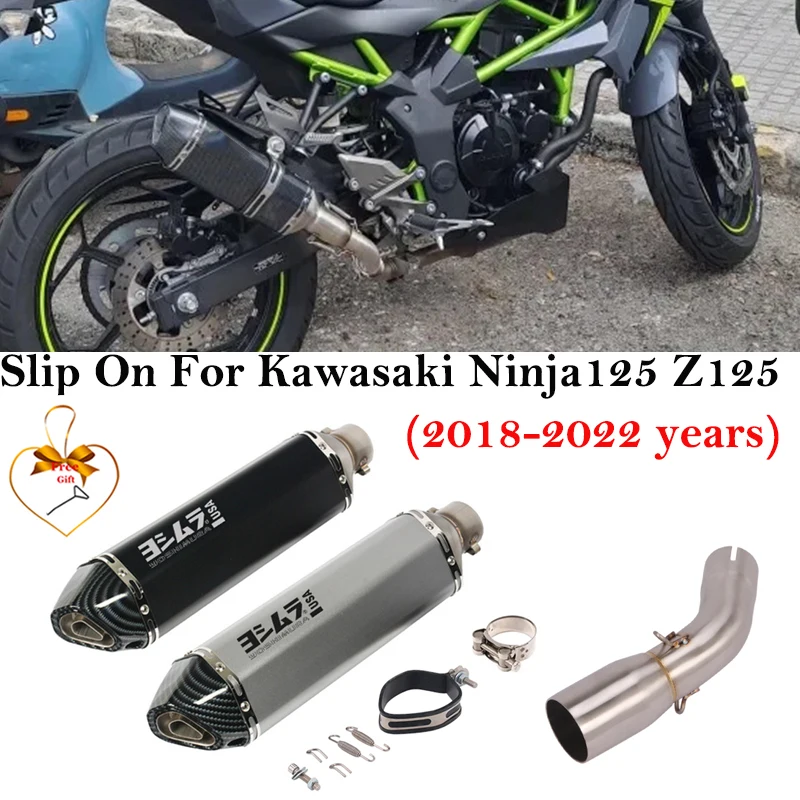 Pre Kawasaki Ninja125 Z125 Ninja 125 2018 - 2022 Systém úniku výfukového motocykla upravený Stredným prepojením potrubia Tufller DB Killer DB
