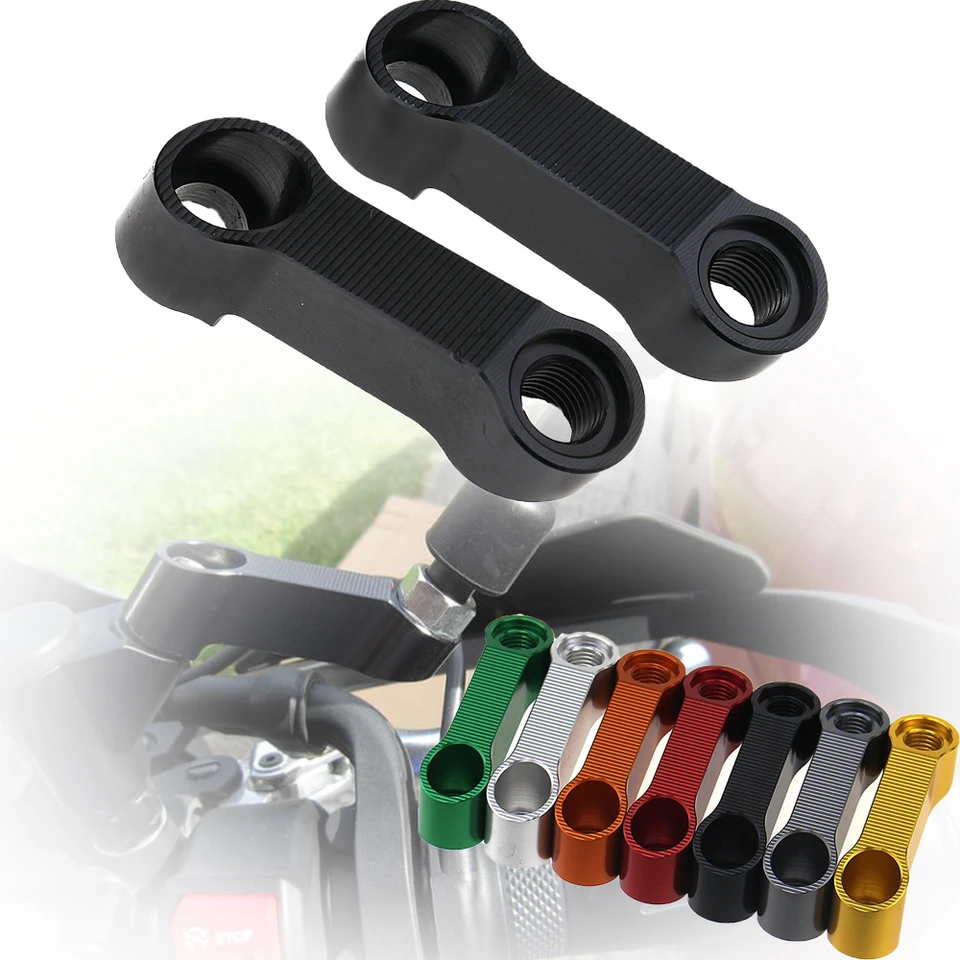 Pre Kawasaki Z250 Z300 Z650 Z900 Z900RS Z800 Z1000 Z750 ER-6N ER-6F Motocykel spätných zrkadiel Riser rozšírenia rozšírenia rozšírenia adaptéra