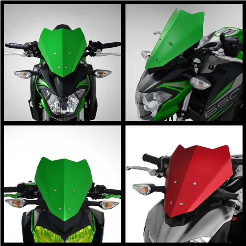 Pre Kawasaki Z900 Z400 Z650 2017-2023 Motocyklové príslušenstvo Vysoko kvalitné veterné deflektorové spojlery Černé sklo Z 900