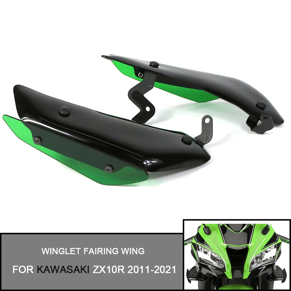 Pre Kawasaki ZX10R ZX-10R 2011-2021 2020 Motocyklová kapotáž bočné krídla Aerodynamic Wing Deflector Kit Fixná kapotáž krídla