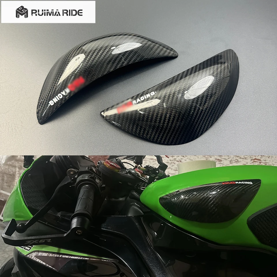 Pre Kawasaki ZX6R 636 Ochranný kryt palivového krytu s uhlíkovými vláknami Motorycle Motocykle Dekorácie dekorácie posuvná zátoka 2019-2024
