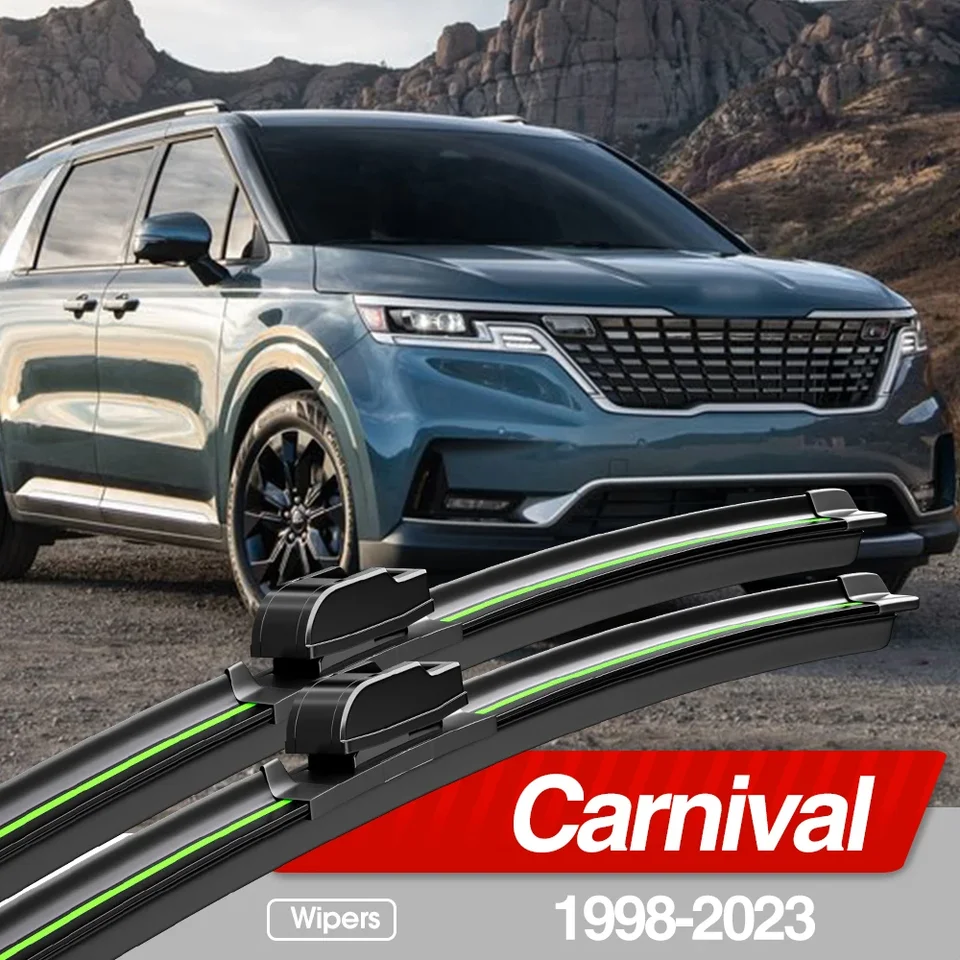 Pre Kia Carnival 1998-2023 Čepele predného čelného skla čepele 2KS Černé sklo okien 2000 2005 2010 2013 2015 2015 2018 2020