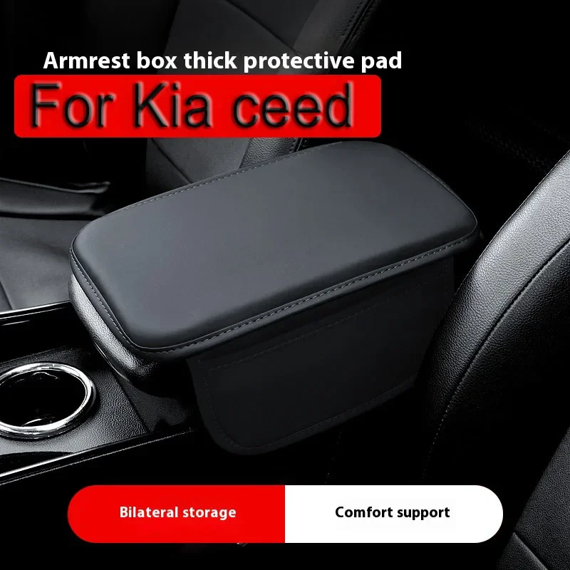 Pre Kia Ceed Sportage Centrum Console Cover Cover Lave lakpera vankúška s vreckovým rukou Rast Rat Mat Elbow Podporná lakťová lakťová opierka