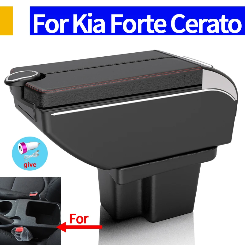 Pre Kia Cerato Forte K3 lakťová skrinka Central Storage Content Storage Box lakťová lakťová skrinka s upravením interiéru USB Decorratio