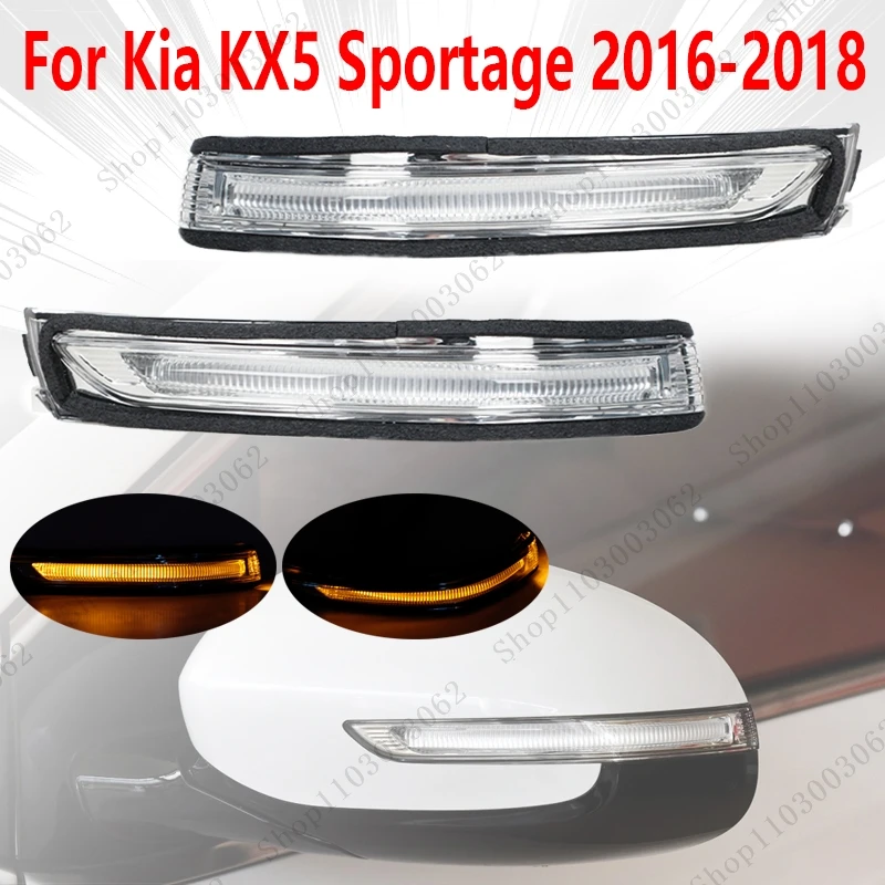 Pre Kia KX5 Sportage 2016 2017 2017 2018 Zadné zrkadlo Signálne svetlo LED LED LED Turning OUT INDIKA 87614D9000L 87624D9000R