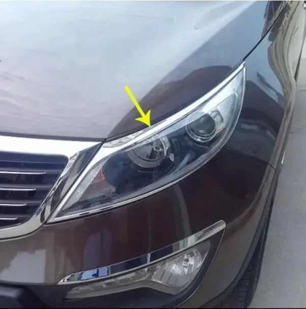 Pre Kia Sportage 2009 2010 2012 2012 2013 2014 2014 ABS Chrome Front Svetlo Cover Cover Cover Sit JF