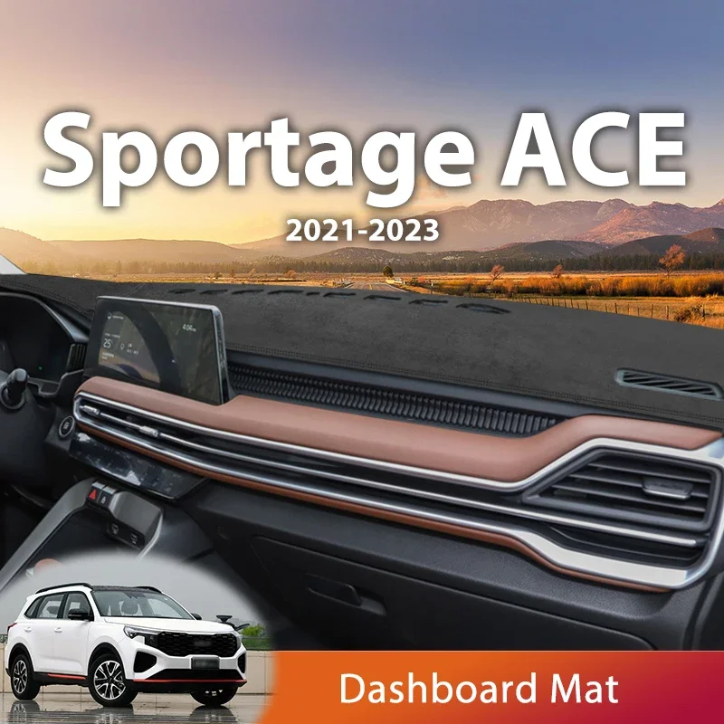 Pre Kia Sportage Ace 2021-2023 Automobile Dash Mat Dashboard Anti-Strip Pad Carpet Proti-UV Car Ochranca Sunshade Sunshade