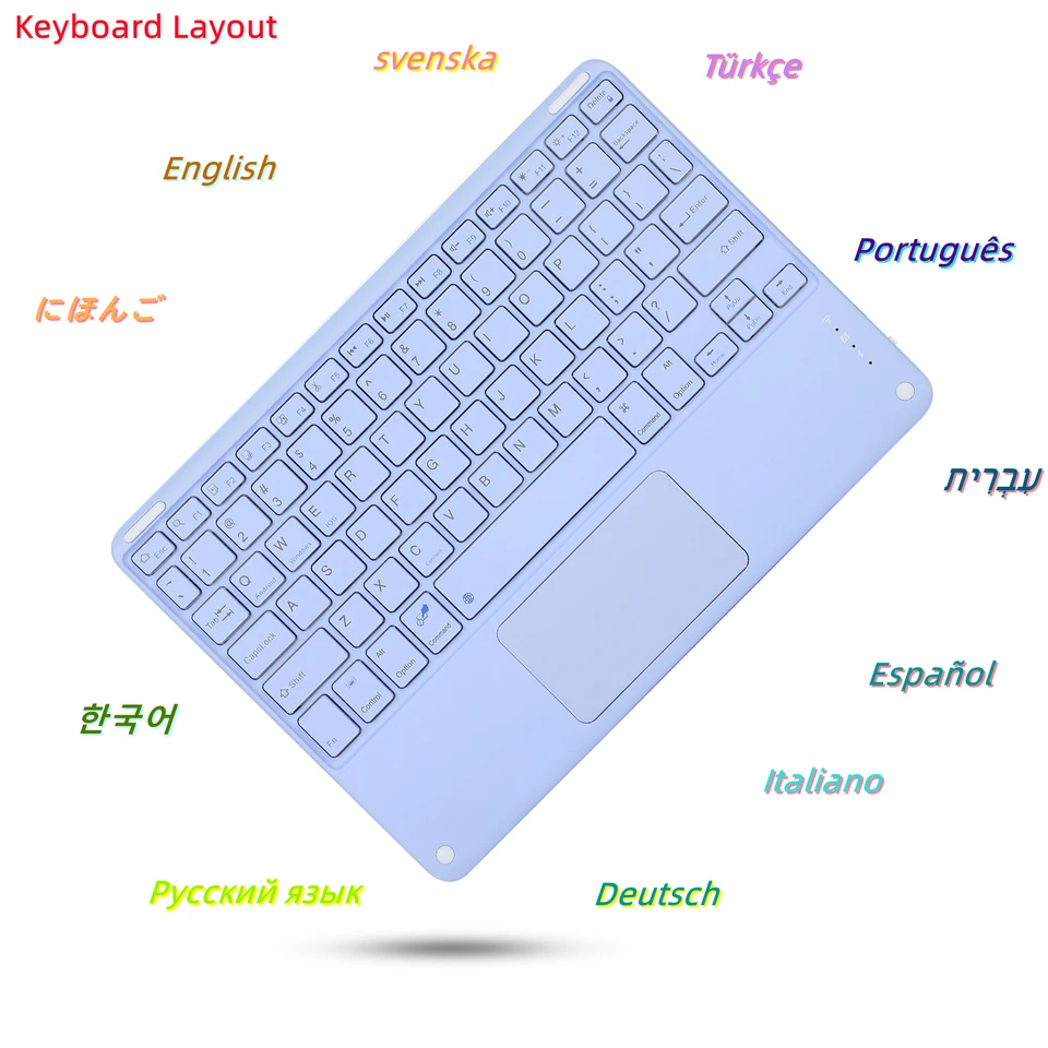 Pre klávesnicu iPad s touchpad Teclado Wireless Bluetooth kompatibilná s tabletami pre Xiaomi Pad 5 pre iPad Air 4 2 Pro