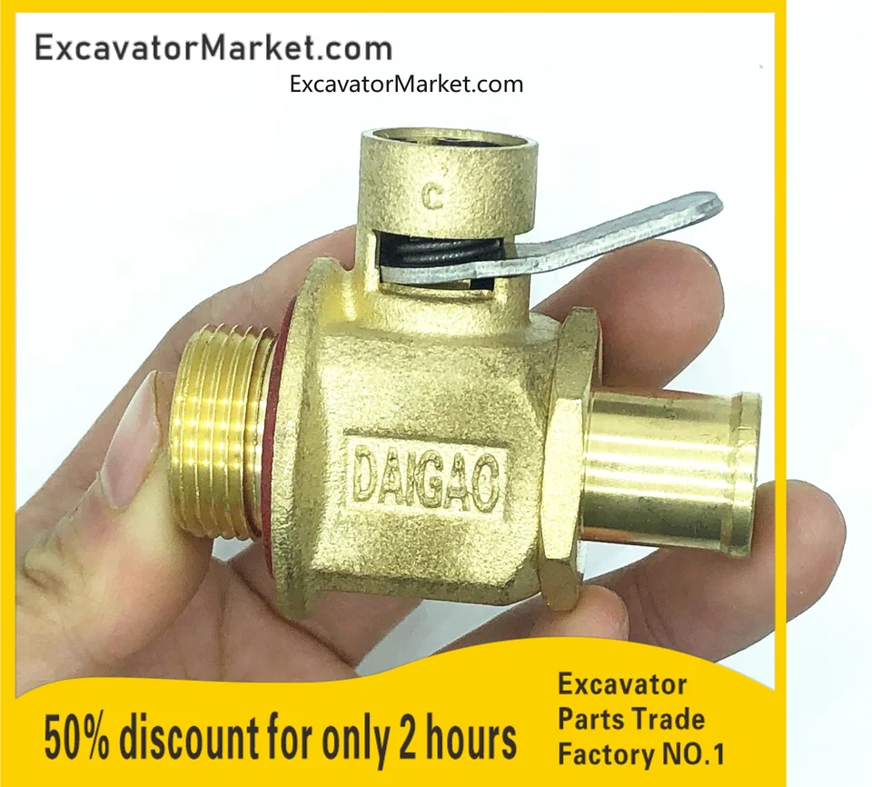 Pre Komatsu PC Daewoo Hitachi ZX Cat Sany Kobelco SK Excavator Oil Oil Oil Oil Oil Drain Valve Screp Screw Excavator Accessories