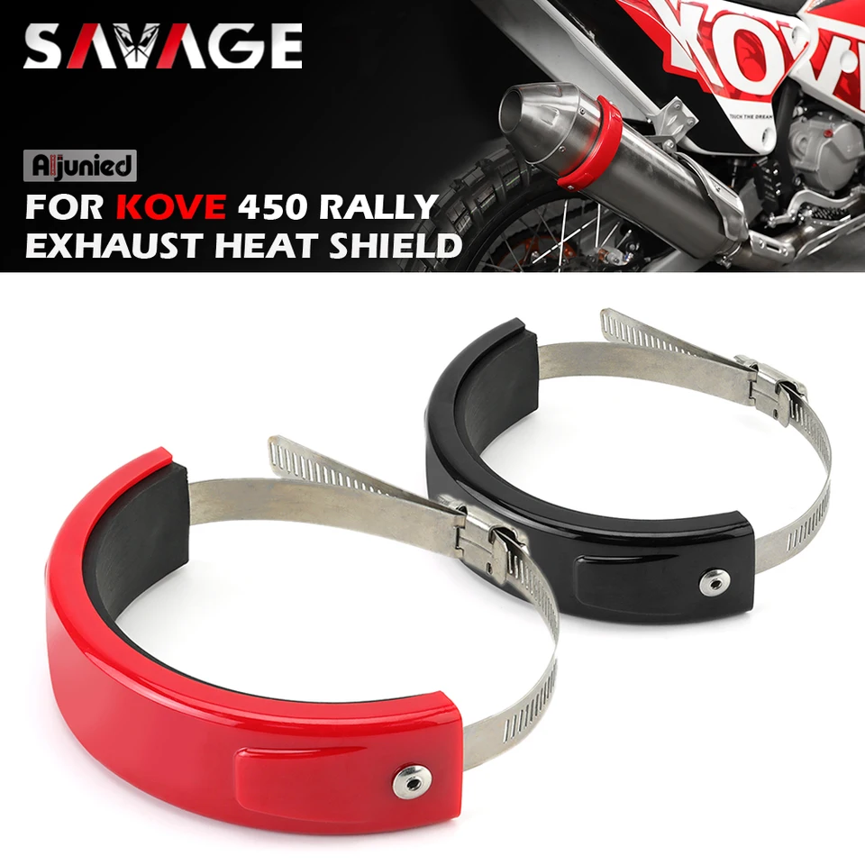 Pre Kove450 rally Motocykel výfukových výfukových tlmičov Tupeľ tepelného štítu Oválny výfukový chránený kryt prsteň proti Hot-Hot Ochrana Fit Colove