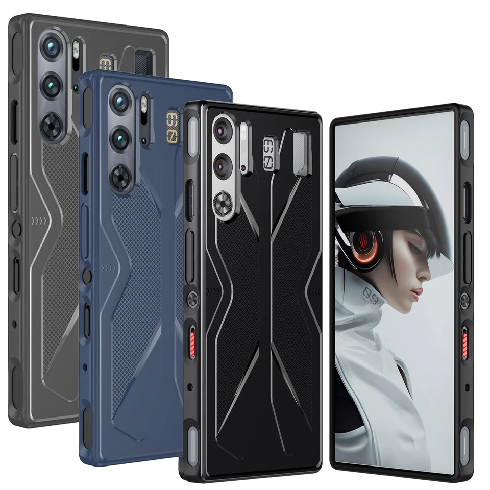 Pre kožné puzdro Redmagic 9s Pro Plus TPU, vysokokvalitné puzdro na brnenie ruggerov pre Nubia Redmagic 9 8 8S 7 6 Pro Plus