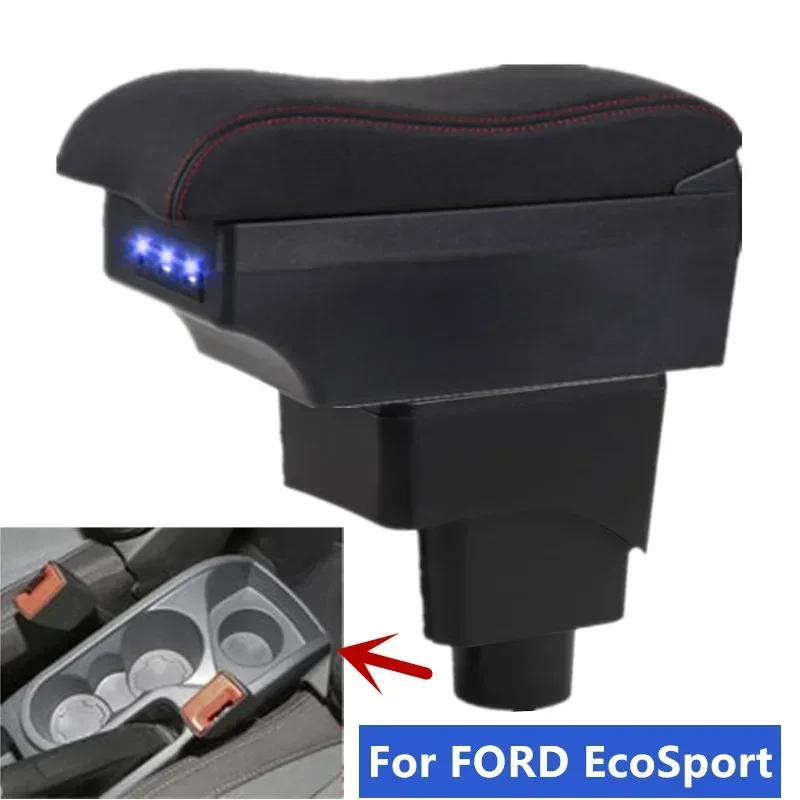 Pre krabicu Ford Ecosport lakťové opierky pre Ford Ecosport 2013-2017 Dodatočné úložné skrinky s lakťovou lakťov