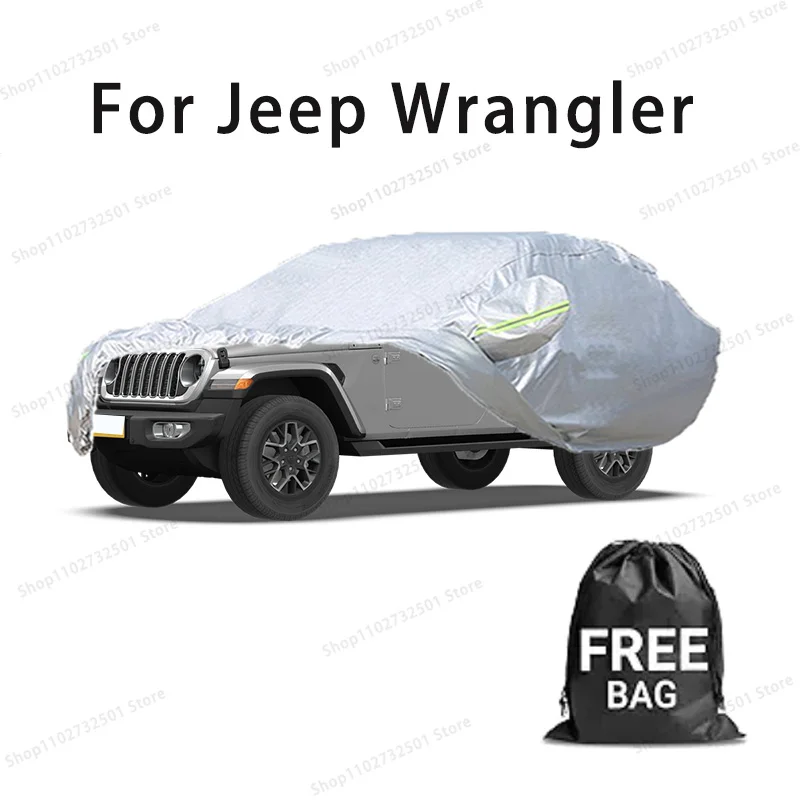 Pre kryt automobilu Jeep Wrangler Plné obaly s ochranným krytom opaľovacieho krému odolné voči slnečnému žiareniu od reflexného pásu