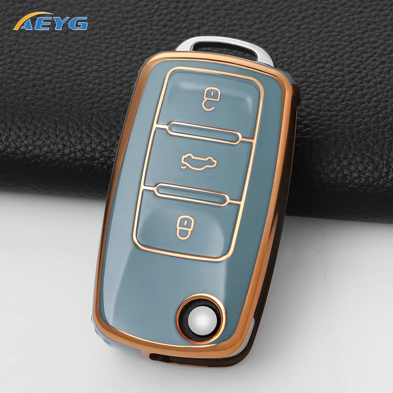 Pre kryt krytu kľúča v oblasti vozidla VWAGE pre Volkswagen Bora Polo Tiguan Jetta Passat B5 B6 B7 Golf Chroble pre kľúče Skot Octavia