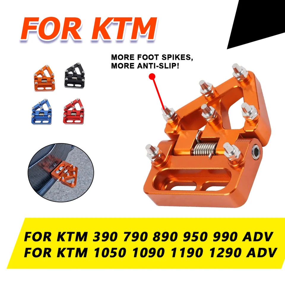 Pre KTM 790ADV 390ADV 390 790 890 950 990 1050 1090 1190 Adventure 1290 Adv ST Príslušenstvo Skladacie zadné brzdové pedály Tip Plate