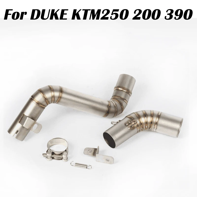 Pre KTM Duke 200 Duke 390 2012-2016 Výfukový výfukový rúrka Motocykel Tufľ TUFFLER Middle Link Connect Potrubie z nehrdzavejúcej ocele On