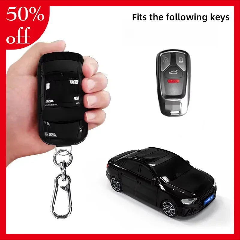 Pre kľúče od auta Audi A4L s ľahkým automobilom Keychain Cars Model Key Ochrana Cover Cover Cars Dodávky Nové