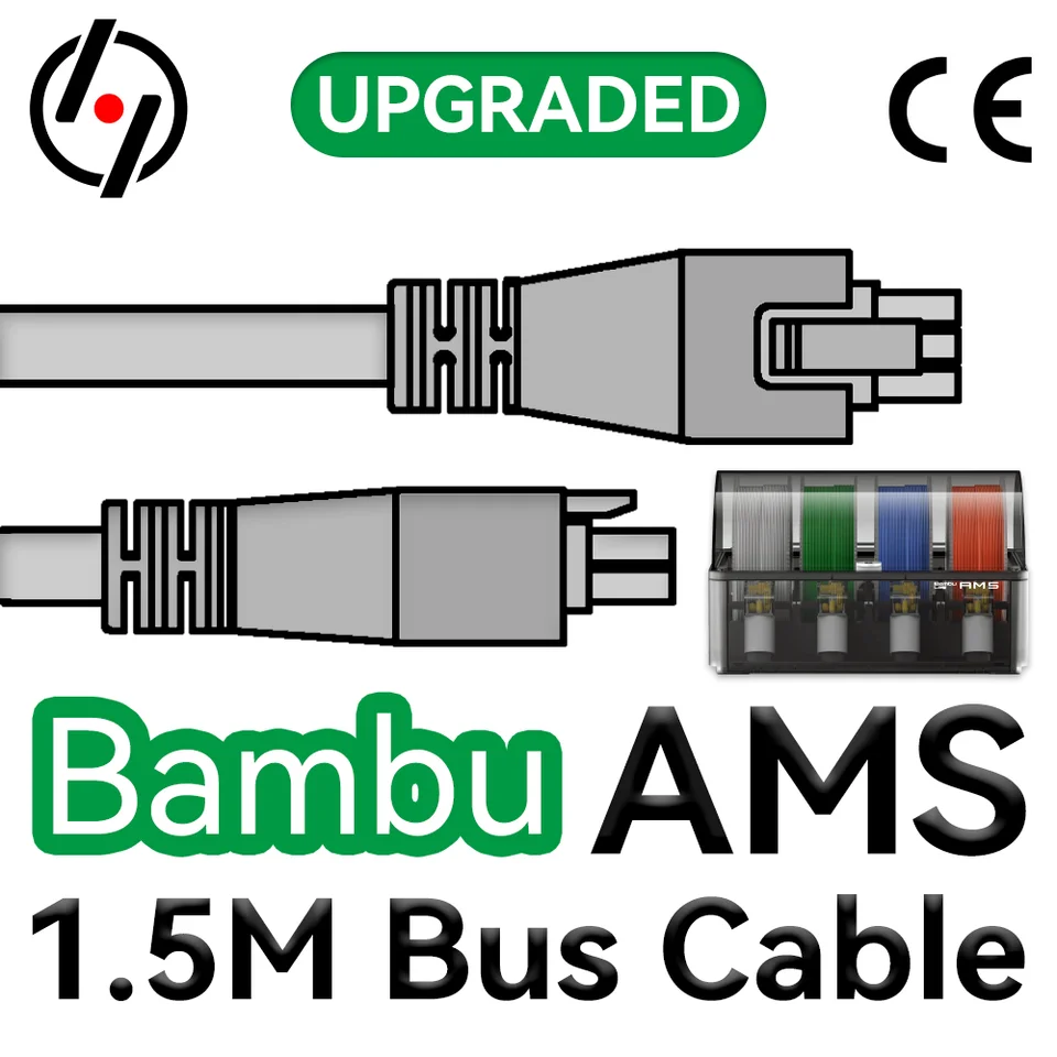 Pre laboratórium Bambu Lab AMS 1,5 m-6-kolíkový zbernicový kábel pre 3D tlačiareň série X1/P1