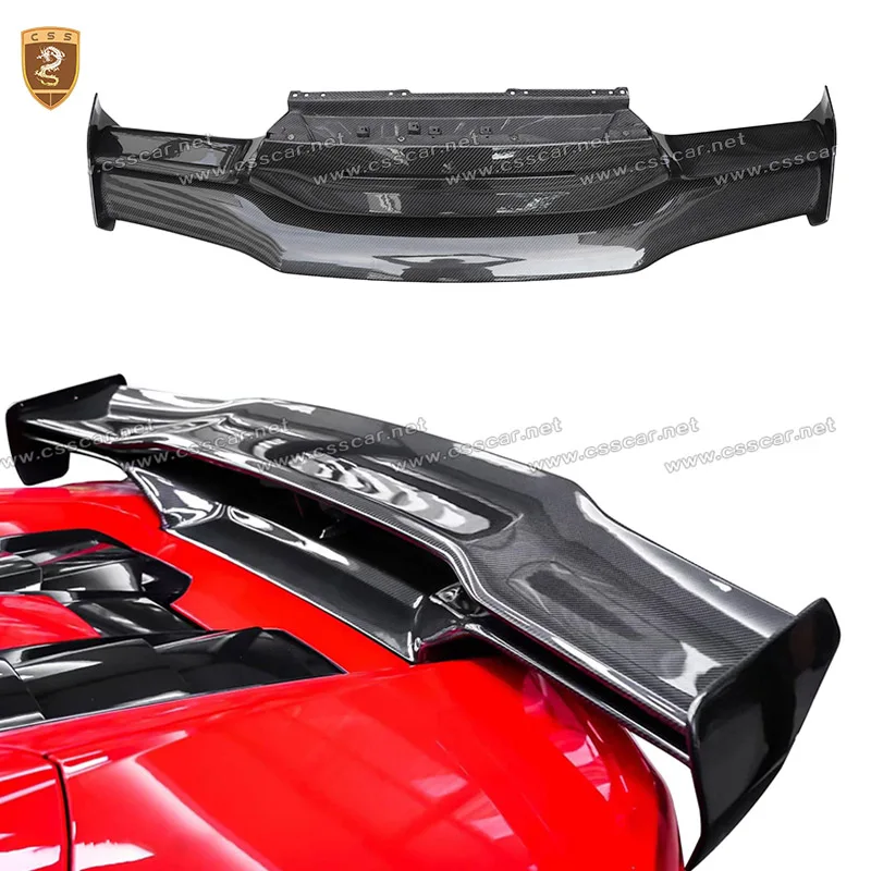 Pre Lamborghini Huracan EVO ladenie v štýle Zadný kmeň spojler SPOiler Carbon Fiber Tail Trail Trail Krídle krídla Krídle Exteriérové ​​doplnky